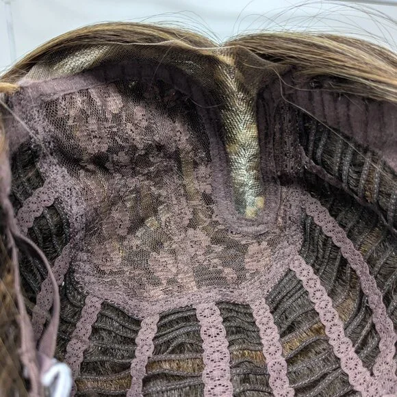 Renee of Paris Brown highlighted Bob Wig NIB Medium Length Brunette Lace front - Picture 13 of 15